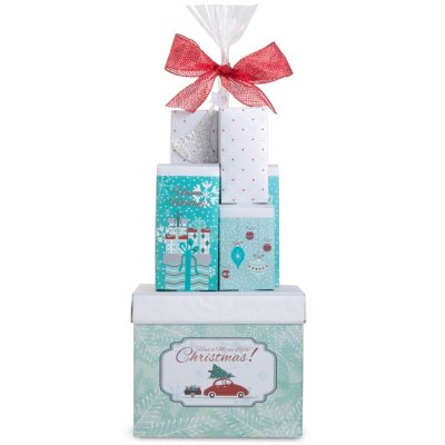 Holiday Sweets Cityscape Gift Tower