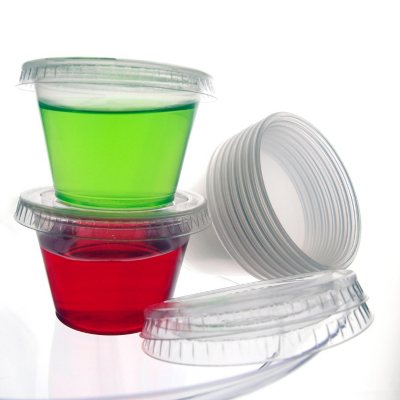 Party Essentials Plastic Shot Cups with Lids, 2.5 oz. (450 ct.)