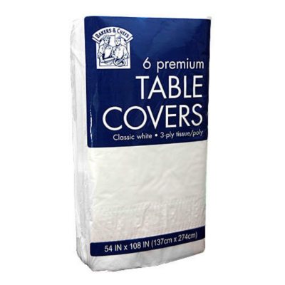 Tablecovers -  6 pk. - 54 x 108
