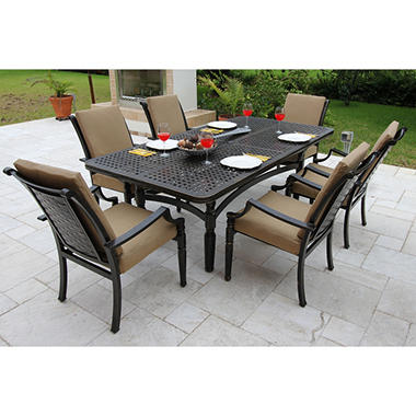 Oraville Woven Cast Patio Dining Set with