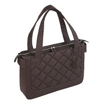 WIB - Women In Business Vanity Quilted Patent Tote - Espresso
