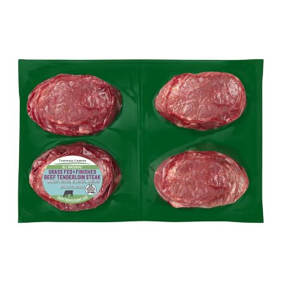 Thomas Farms Grass Fed Beef Tenderloin Steak Priced Per Pound Sam S Club