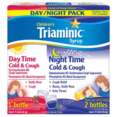 Triaminic Children's Syrup, Day Time & Night Time Cold & Cough - 3 pk.