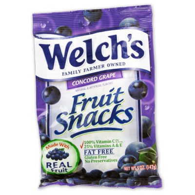 Welch's Grape Fruit Snacks - 5 oz. Bag - 12 ct.