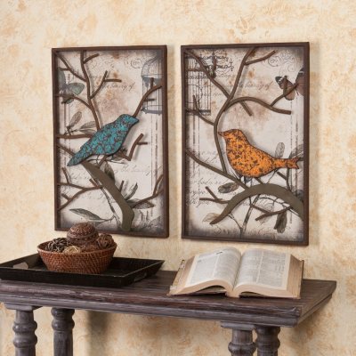 Bird Wall Panel 2-piece Set