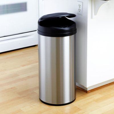 Nine Stars Sensor Trash Can - Stainless Steel - 13 gal. 