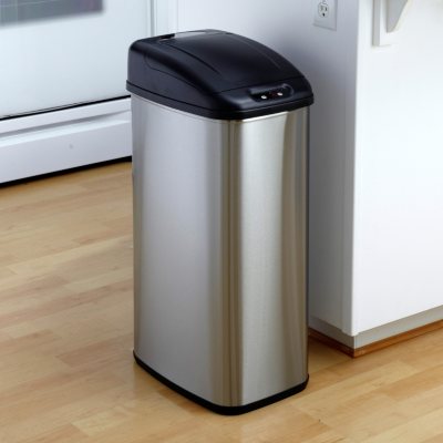 Nine Stars Sensor Trash Can - Stainless Steel - 13.2 gal.  