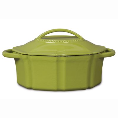Isaac Mizrahi 6 qt Cast Iron Dutch Oven with Lid - Green