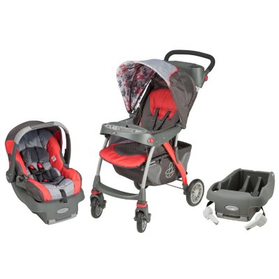 Evenflo Euro Trek Travel System with Extra Base - Spheres - Free Standard Shipping
