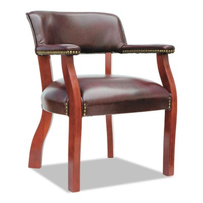 Alera Traditional Series Guest Arm Chair, Mahogany 