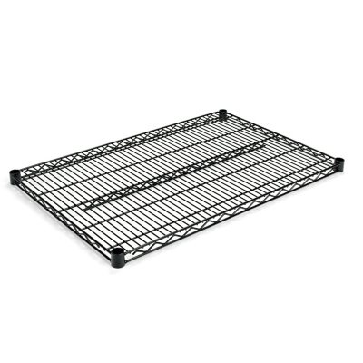 Alera - Extra Shelves for Wire Shelving Units, 36 x 24", Black - 2 Pack