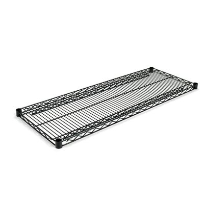 Alera - Extra Shelves for Wire Shelving Units, 48 x 18", Black - 2 Pack