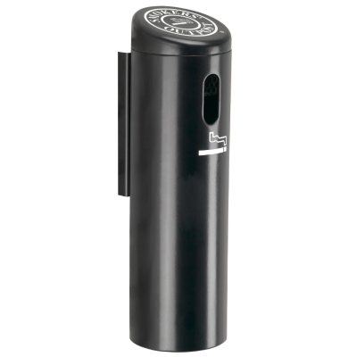 Wall Mounted Cigarette Receptacle - Black
