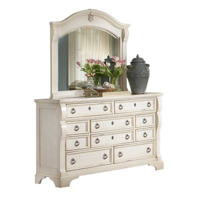 Carlisle 10-Drawer Dresser and Mirror