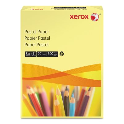Xerox - Multipurpose Pastel Colored Paper, Letter, Yellow - 500 Sheets/Ream