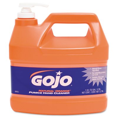 GOJO Natural Orange Pumice Hand Cleaner, Orange Citrus (1 gal Pump)