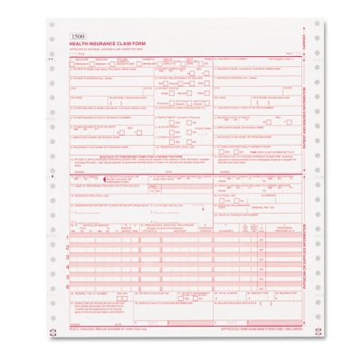 Paris Business Products - CMS Forms, 1 Part Continuous White, 9 1/2 x 11 - 2500 Forms