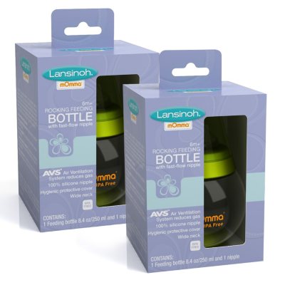 Lansinoh Infant Rocking Feeding Bottle - 2 pk.