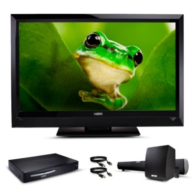 39" VIZIO LCD 1080p HDTV w/ Blu-ray Player and Soundbar with Wireless Subwoofer Bundle