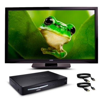 24" VIZIO Edge Lit Razor LED LCD 720p HDTV w/ Blu-ray Player and HDMI Cables Bundle