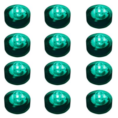 Water Proof LED Lights - Teal - 12 ct. 