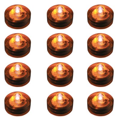 Water Proof LED Lights - Orange - 12 ct.