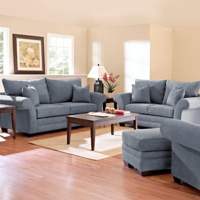 Willow Sofa Set - Blue - 4 pc.