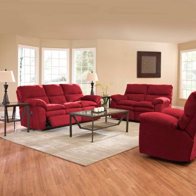 Jacob Reclining Set - Red - 3 pc.