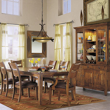 Nicholas Prestige Design Solid Mango 8 Piece Dining Set with Solid Mango Wood