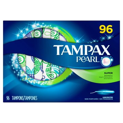 Tampax Pearl Unscented Tampons, Super (96 ct.)
