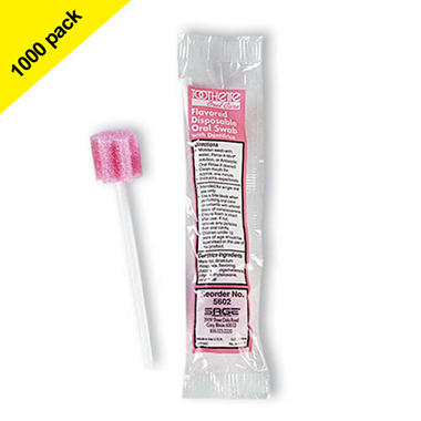 Toothette Disposable Oral Swabs Mint 1,000  5602