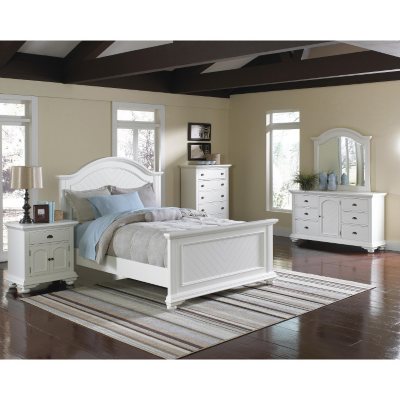 Addison White Bedroom Set - Queen - 6 pc.