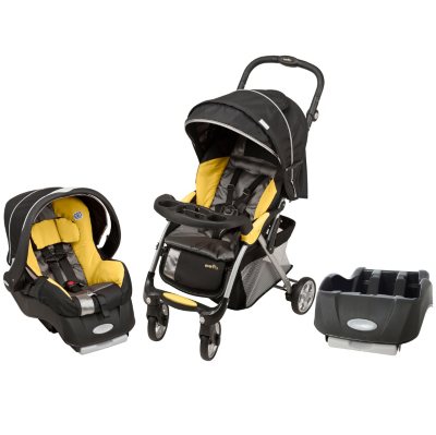 Evenflo Featherlite Travel System 400 / Car Seat Base Bundle - Tangerine - Free Standard Shipping