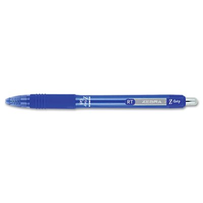 Zebra - Z-Grip Retractable Gel Pen, Blue Ink, Medium - 12 Pens