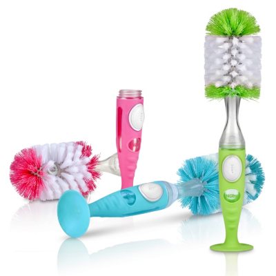 Nuby Soap Dispensing Bottle Brush, Girls - 3 pk.