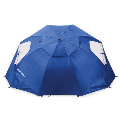 Beach Umbrella Blue 8' wide SportBrella portable Allseason protection
