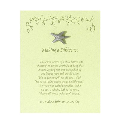 Starfish Personality Pin,  Making a Difference Theme (4 pk.)