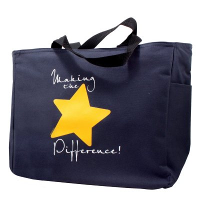 Baudville Making the Difference Tote Bag, 4 Pack