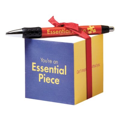 Baudville Note Cube & Pen Gift Set Essential Piece, 4 Pack