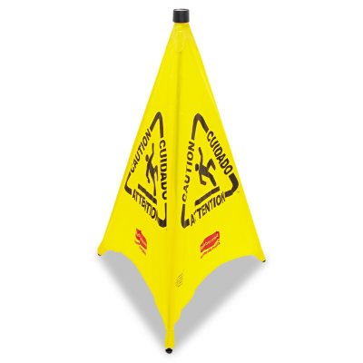 Rubbermaid Pop-up Safety Cone with Multi-Lingual "Caution"