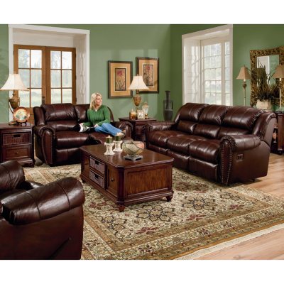 Lane Sidney Leather Reclining Sofa Set - 3 pc.
