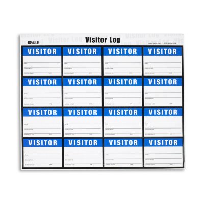 IDVille Secure Log-In Visitor Refill, 160 Pack