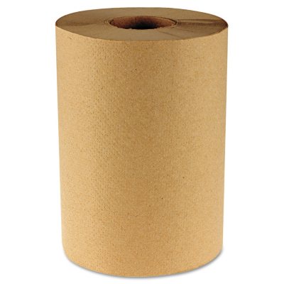 Boardwalk - Economy Hardwound Paper Towels, 1-Ply, 350 ft, Brown - 12 Rolls