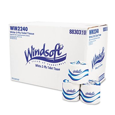 Windsoft - Bath Tissue, 2-Ply, 500 Sheets - 96 Rolls