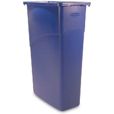 Rubbermaid Slim Jim Trash Can - Blue - 23 gal.
