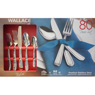 wallace flatware piece silverware stainless premium steel samsclub