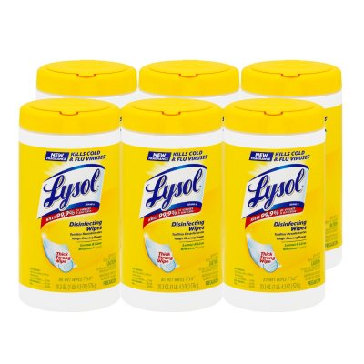 Lysol Disinfecting Wipes - Lemon & Lime Blossom Scent - 6 pk. - 80 ct. each