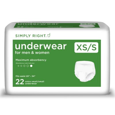 Simply Right Underwear for Men or Women, XS/Small (88 ct.)