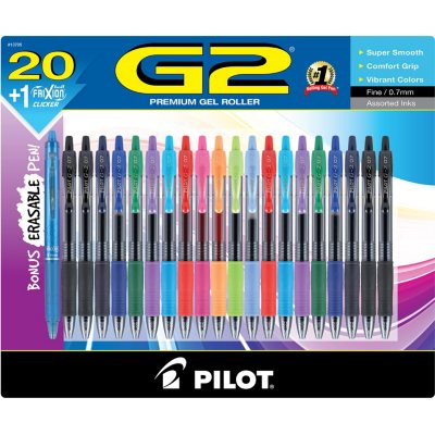 Pilot - G2 Premium Retractable Gel Ink Pen, Assorted Ink, .7mm -  20/Set