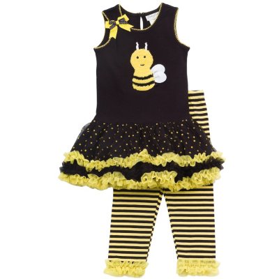 Emily Rose 2 Piece Tutu Capri Set - Black
